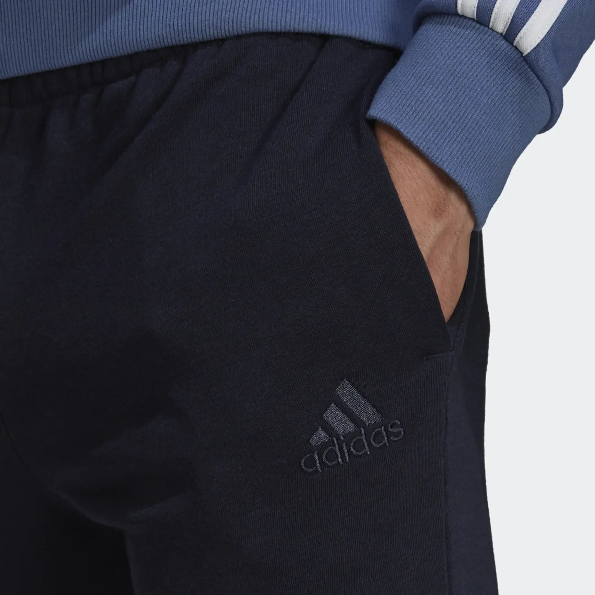 ADIDAS ESSENTIALS FRENCH TERRY TAPERED CUFF LOGO PANTS