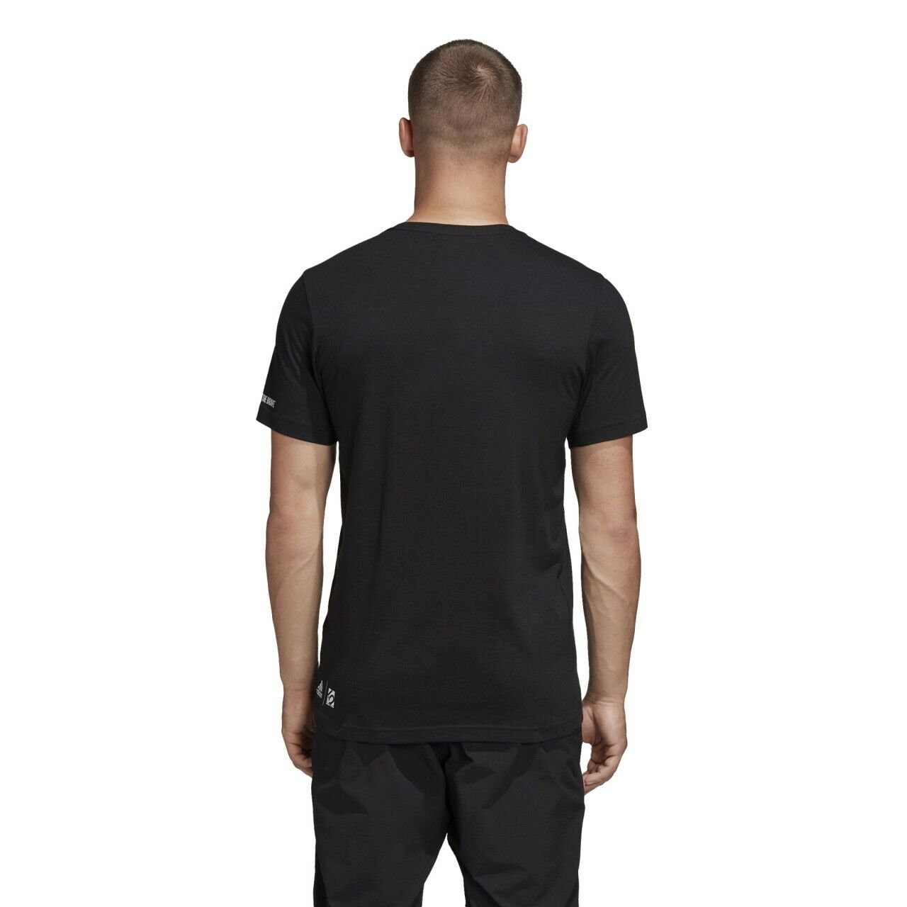 ADIDAS MEN`S FIVE TEN LOGO T-SHIRT BLACK