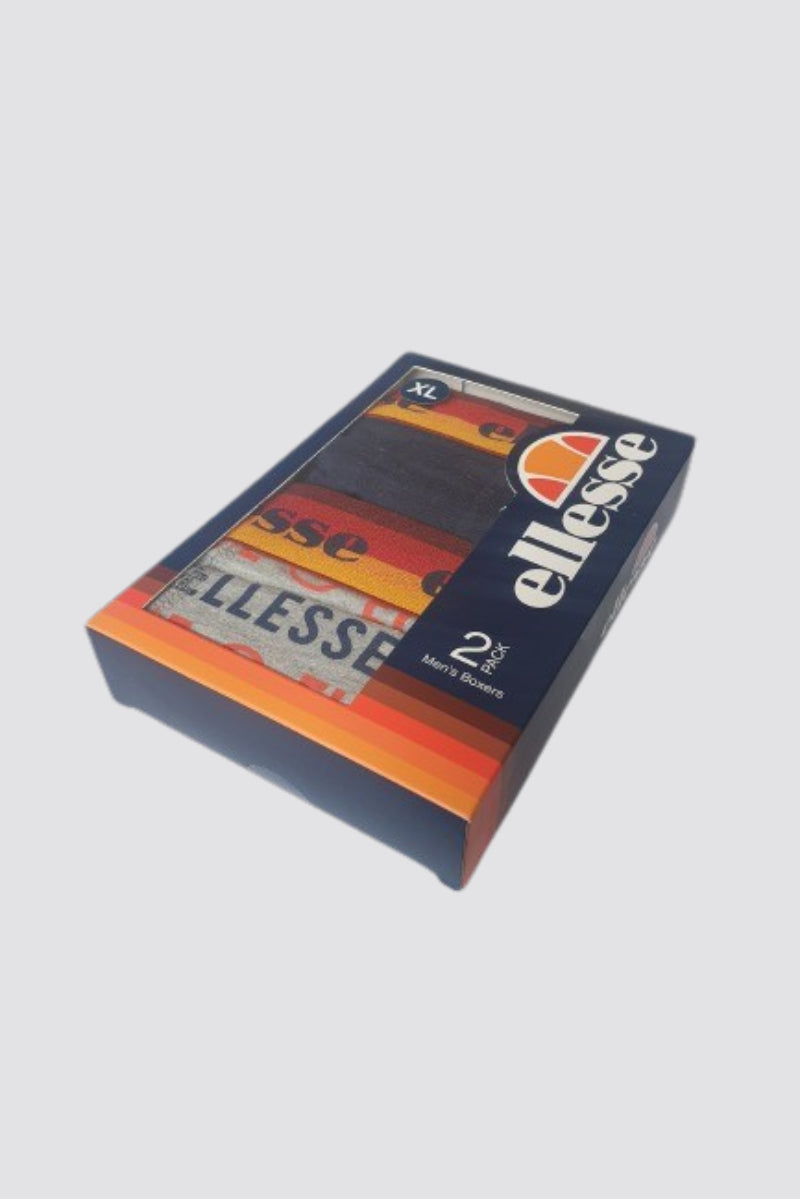 Ellesse Men's 2 Pack Boxer Shorts Cotton Rich Multicolour