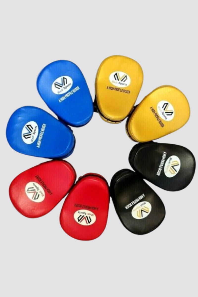 Leather Boxing Focus Pads Hook Jab Mitts Target Kick MMA Martial Arts Training