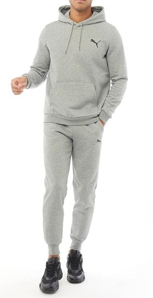 PUMA ESSENTIALS FLEECE TRACKSUIT MENS GREY HHM Sports