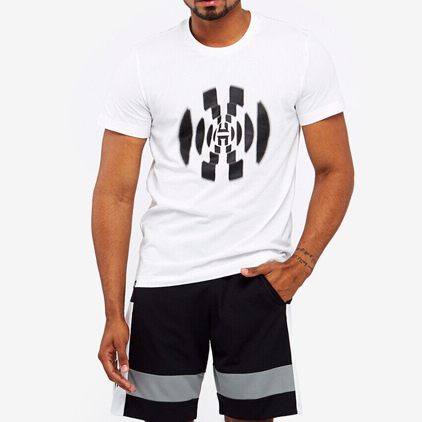 ADIDAS MEN`S HARDEN LOGO GRAPHIC T-SHIRT WHITE