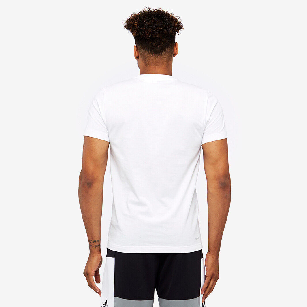 ADIDAS MEN`S HARDEN LOGO GRAPHIC T-SHIRT WHITE