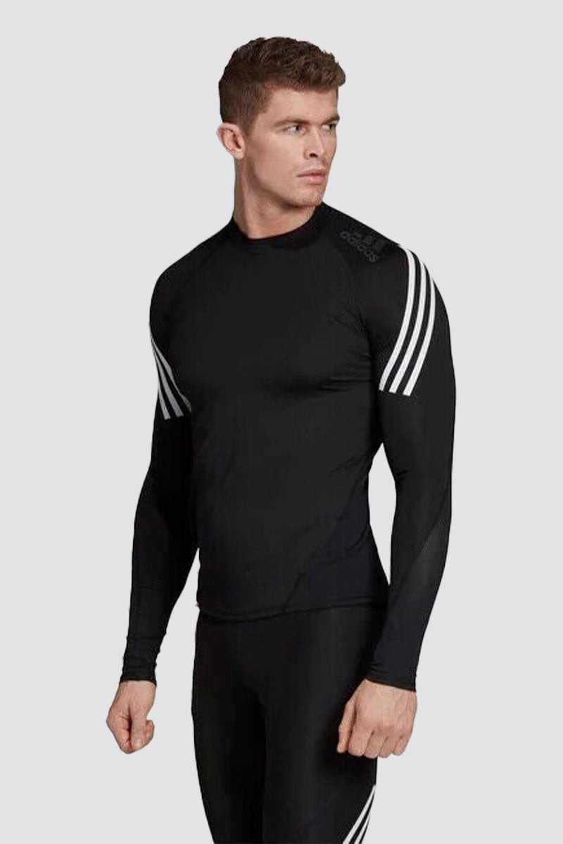 Adidas Alphaskin Sport 3-Stripes Compression Long Sleve Top Training Jersey